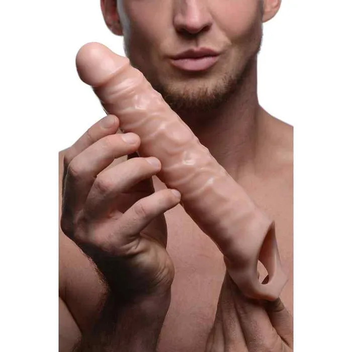 Male Sex Toys Wild Night Fantasies Size Matters 3 Inch Flesh Penis Extender Sleeve