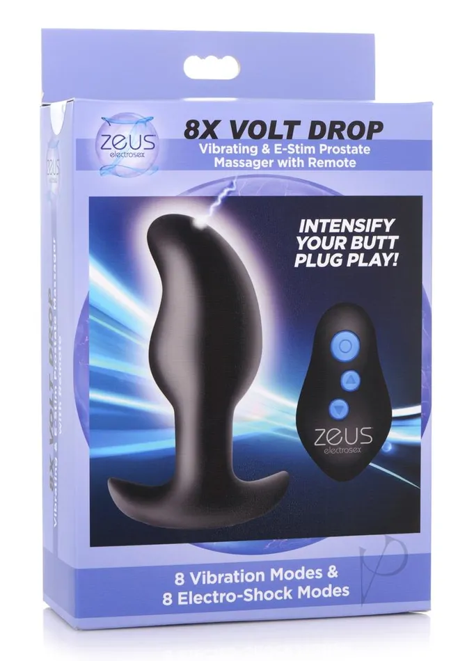 Male Sex Toys Zeus Electrosex Zeus Vibrating and EStimulating Silicone Rechargeable Prostate Massager with Remote Control Black Male Sex Toys Zeus Electrosex Zeus Vibrating and EStimulating Silicone Rechargeable Prostate Massager with Remote Control Black