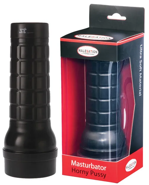 MALESATION Horny Pussy Masturbator Black Case Ivory Malesation Male Sex Toys MALESATION Horny Pussy Masturbator Black Case Ivory Malesation Male Sex Toys