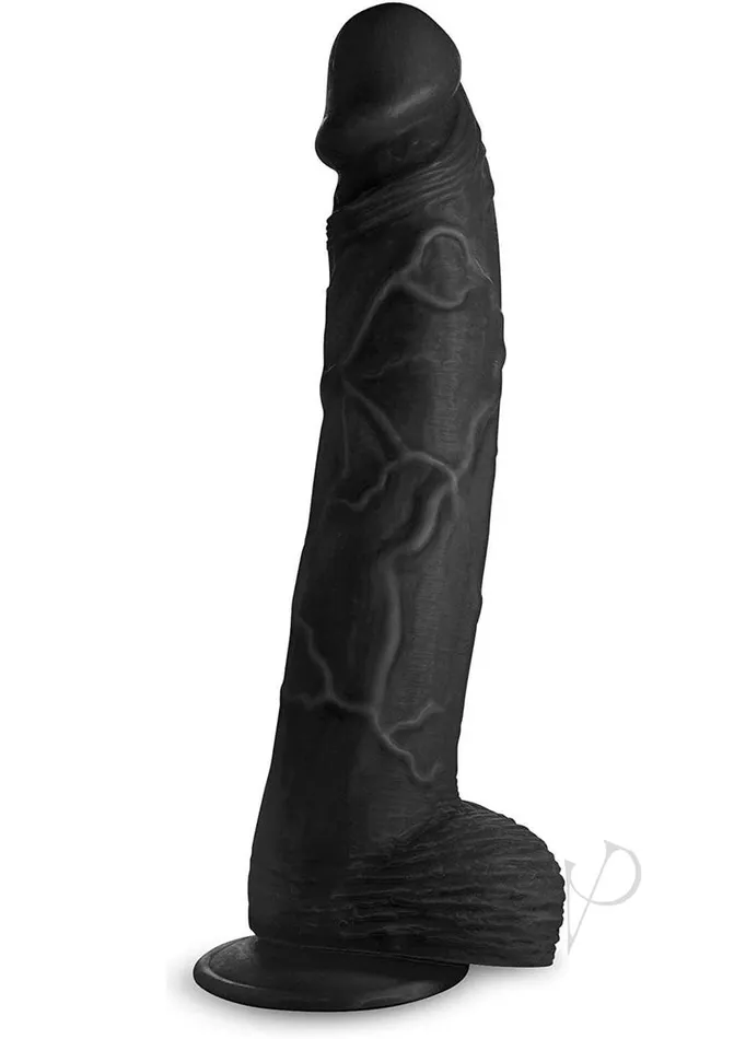 Master Cock Dildos Master Cock Hung Harry Dildo with Balls 1175in Black