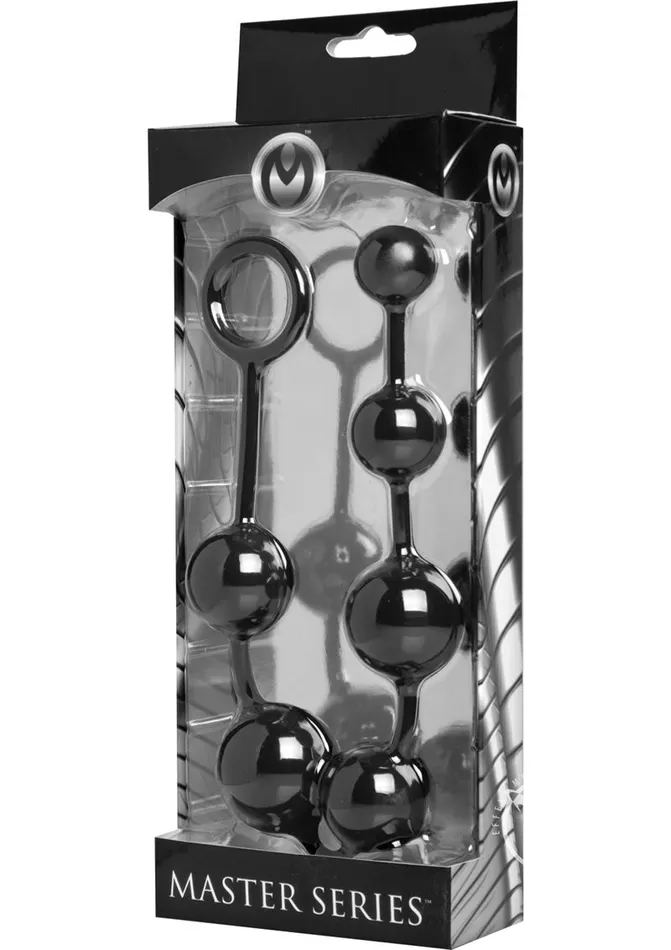 Master Series Anal Master Series Serpent 6 Silicone Anal Beads Black