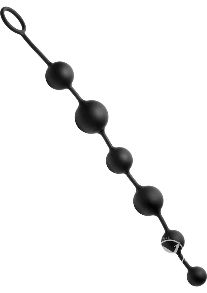 Master Series Anal Master Series Serpent 6 Silicone Anal Beads Black