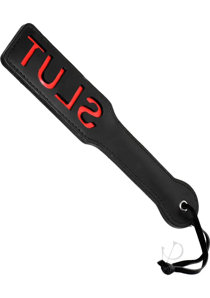 Master Series Crimson Tied Master Series Crimson Tied Slut Steel Enforced Spanking Paddle Black and Red Anal