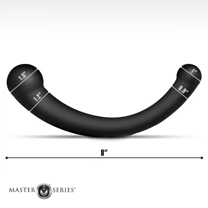 Master Series Female Sex Toys 10X VibraCrescent Vibrating Silicone DualEnded Dildo