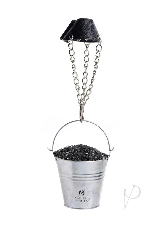 Master Series Hells Bucket Ball Stretcher with Bucket Silver Master Series Male Sex Toys