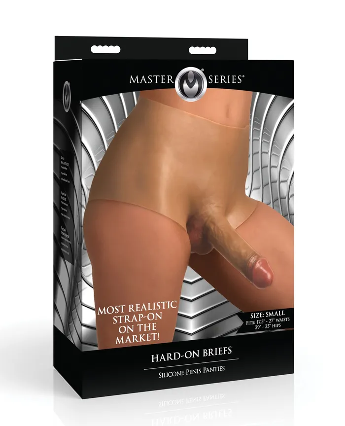 Master Series Master Series HardOn Briefs Silicone Penis Panties Small Caramel Male Sex Toys Master Series Master Series HardOn Briefs Silicone Penis Panties Small Caramel Male Sex Toys