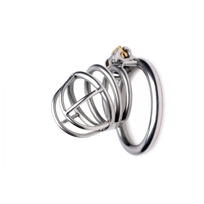 Master Series The Pen Deluxe Stainless Steel Locking Chastity Cage Male Sex Toys