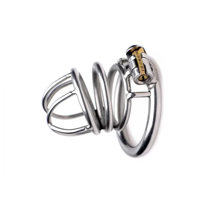 Master Series The Pen Deluxe Stainless Steel Locking Chastity Cage Male Sex Toys