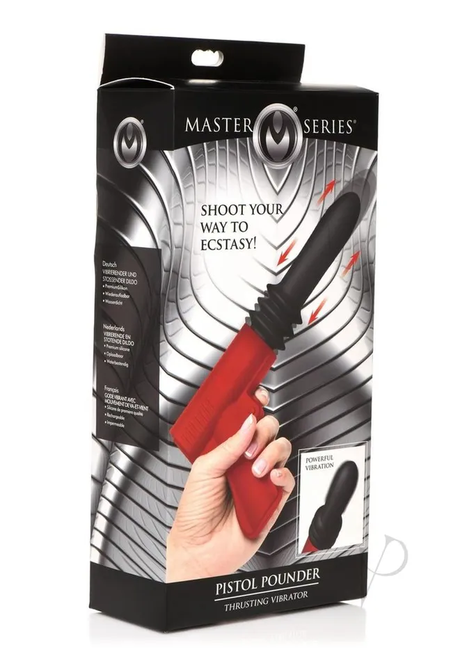 Master Series Thrusting Pistola Rechargeable Silicone Vibrator RedBlack Master Series Vibrators Master Series Thrusting Pistola Rechargeable Silicone Vibrator RedBlack Master Series Vibrators