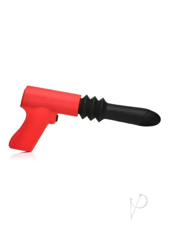 Master Series Thrusting Pistola Rechargeable Silicone Vibrator RedBlack Master Series Vibrators