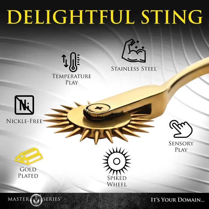 Master Series Vibrators Gold Sensation Wartenberg Wheel