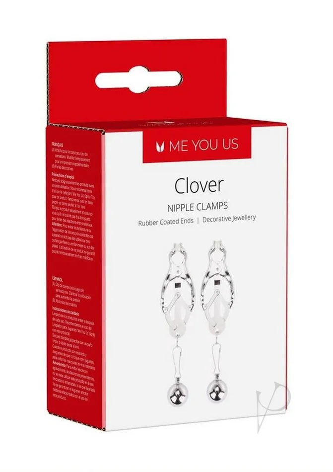 ME YOU US Clover Nipple Clamp Silver Me You Us Vibrators
