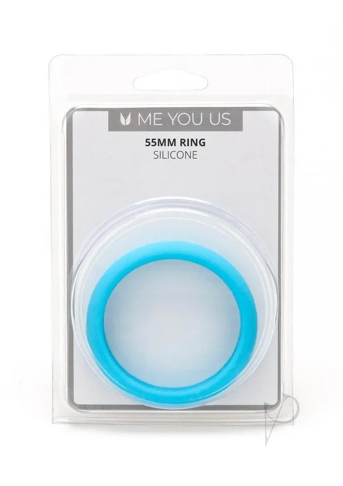 Me You Us ME YOU US Silicone 55mm Cock Ring Aqua Male Sex Toys