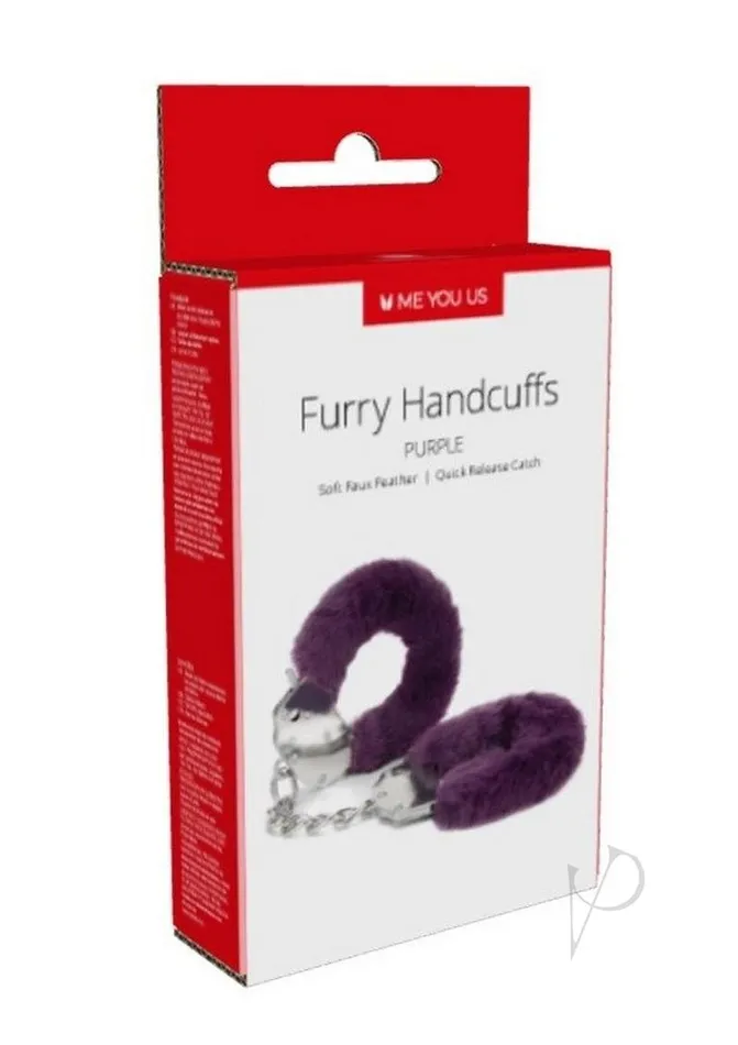 Me You Us Vibrators ME YOU US Furry Handcuffs Purple