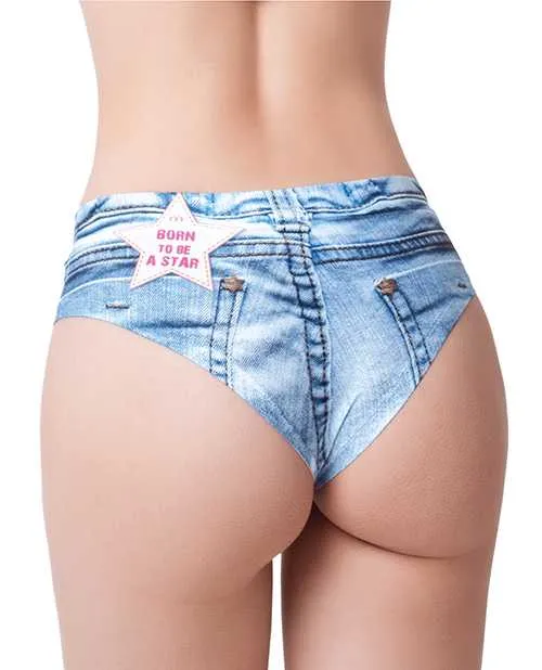 Mememe Male Sex Toys Mememe Denim Booty Jeans Light Printed Slip LG