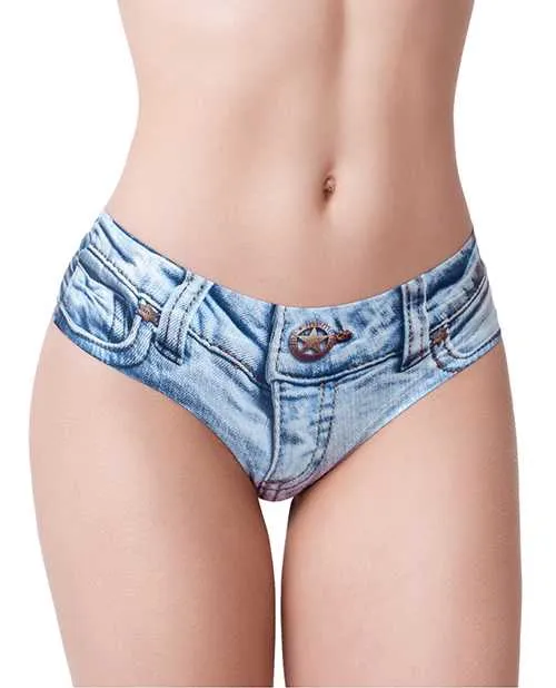 Mememe Male Sex Toys Mememe Denim Booty Jeans Light Printed Slip LG Mememe Male Sex Toys Mememe Denim Booty Jeans Light Printed Slip LG