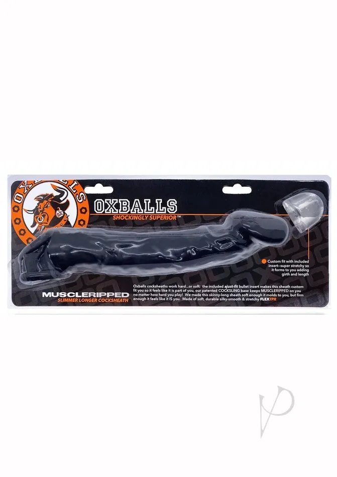 Muscle Ripped Cocksheath Extender Black Oxballs Anal