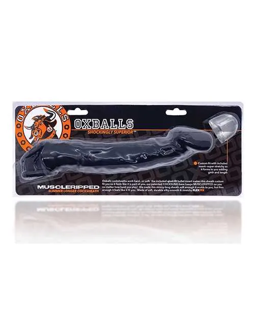 Muscle Ripped Cocksheath Extender Black Oxballs Anal