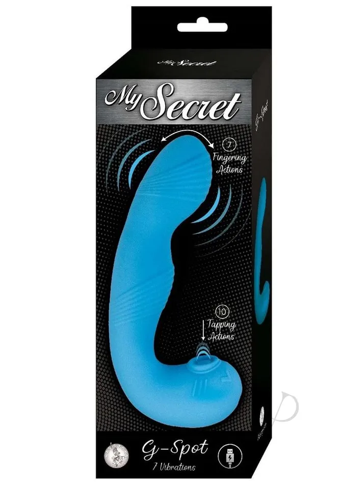 My Secret GSpot Rechargeable Silicone Vibrator with Clitoral Stimulator Blue My Secret Female Sex Toys My Secret GSpot Rechargeable Silicone Vibrator with Clitoral Stimulator Blue My Secret Female Sex Toys