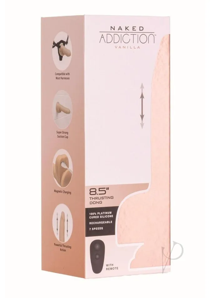Naked Addiction Female Sex Toys Naked Addiction Maximum Thrusting and Vibrating Rechargeable Silicone Dong with Remote Control 85in Vanilla Naked Addiction Female Sex Toys Naked Addiction Maximum Thrusting and Vibrating Rechargeable Silicone Dong with Remote Control 85in Vanilla