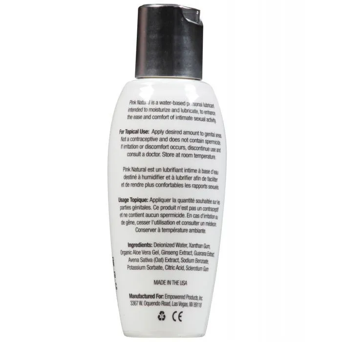 Natural Water Based Lubricant for Women Pink Sexual Health Wellbeing