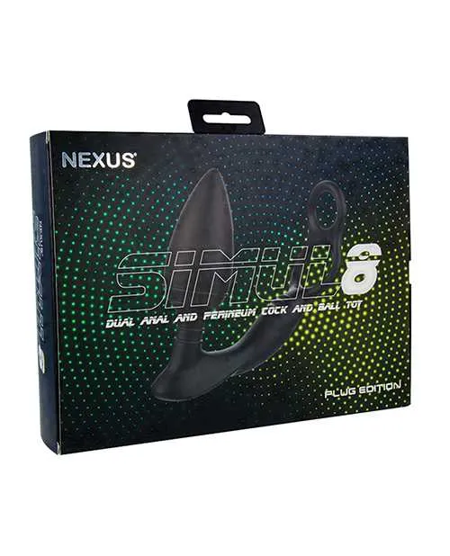 Nexus Anal Nexus Simul8 Butt Plug Edition Rechargeable Silicone Vibrating Dual Motor Anal Cock And Ball Toy Black Nexus Anal Nexus Simul8 Butt Plug Edition Rechargeable Silicone Vibrating Dual Motor Anal Cock And Ball Toy Black