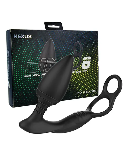 Nexus Anal Nexus Simul8 Butt Plug Edition Rechargeable Silicone Vibrating Dual Motor Anal Cock And Ball Toy Black Nexus Anal Nexus Simul8 Butt Plug Edition Rechargeable Silicone Vibrating Dual Motor Anal Cock And Ball Toy Black