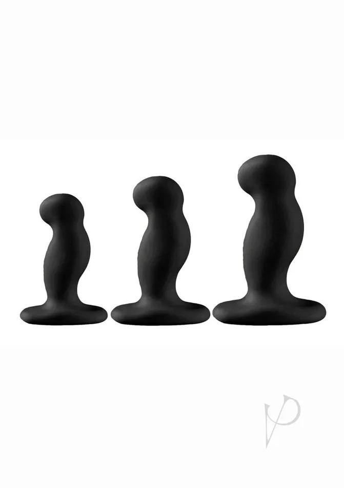Nexus GPLAYTRIO Unisex Rechargeable Silicone Vibrator Set 3 piece Black Nexus Anal
