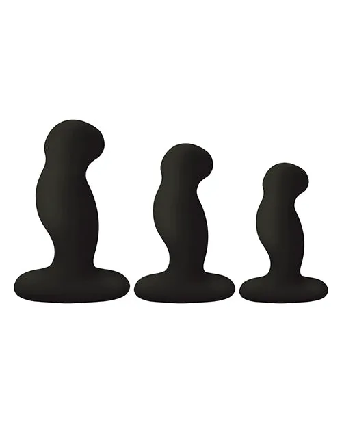 Nexus GPLAYTRIO Unisex Rechargeable Silicone Vibrator Set 3 piece Black Nexus Anal