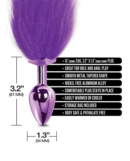 Nixie Anal Nixie Metal Butt Plug wFaux Fur Tail Purple Metallic Nixie Anal Nixie Metal Butt Plug wFaux Fur Tail Purple Metallic
