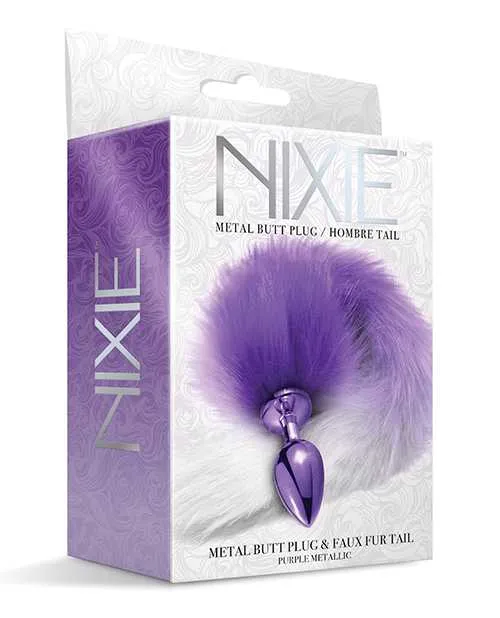 Nixie Anal Nixie Metal Butt Plug wFaux Fur Tail Purple Metallic Nixie Anal Nixie Metal Butt Plug wFaux Fur Tail Purple Metallic