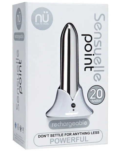 Nu Sensuelle Female Sex Toys Nu Sensuelle Point Rechargeable Silicone Bullet Silver Nu Sensuelle Female Sex Toys Nu Sensuelle Point Rechargeable Silicone Bullet Silver