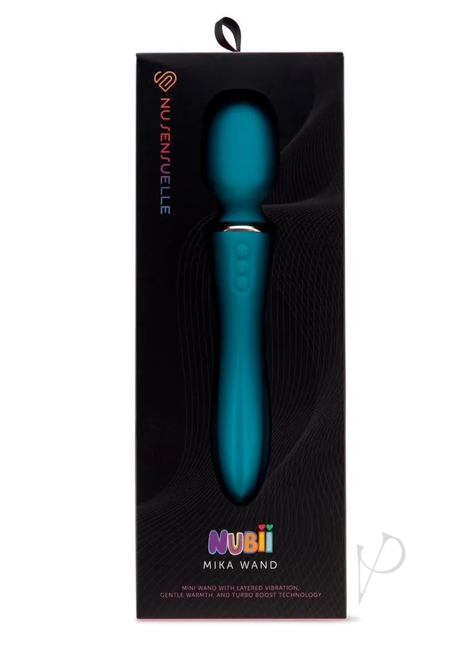 Nu Sensuelle Mika Nubii Rechargeable Silicone Mini Wand Blue Nu Sensuelle Vibrators Nu Sensuelle Mika Nubii Rechargeable Silicone Mini Wand Blue Nu Sensuelle Vibrators