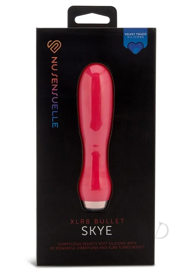 Nu Sensuelle Nu Sensuelle Skye Velvet Touch with Turbo Rechargeable Silicone Bullet Hot Pink Vibrators Nu Sensuelle Nu Sensuelle Skye Velvet Touch with Turbo Rechargeable Silicone Bullet Hot Pink Vibrators