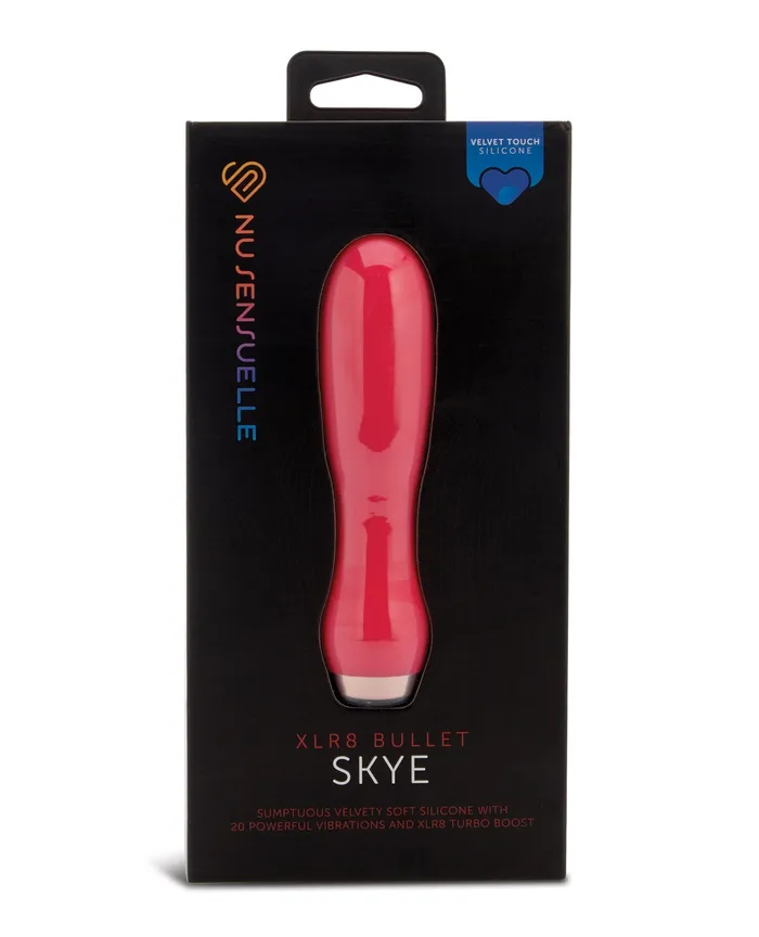Nu Sensuelle Nu Sensuelle Skye Velvet Touch with Turbo Rechargeable Silicone Bullet Hot Pink Vibrators Nu Sensuelle Nu Sensuelle Skye Velvet Touch with Turbo Rechargeable Silicone Bullet Hot Pink Vibrators