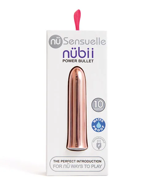 Nu Sensuelle Vibrators Sensuelle Nubii 15 Function Rechargeable Bullet Vibrator Rose Gold