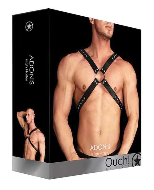 Ouch Anal Shots Ouch Adonis High Halter Black Ouch Anal Shots Ouch Adonis High Halter Black