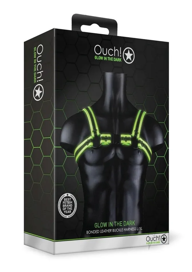 Ouch Buckle Harness Glow in the Dark LargeXLarge Green Ouch Female Sex Toys Ouch Buckle Harness Glow in the Dark LargeXLarge Green Ouch Female Sex Toys
