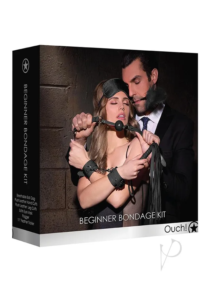 Ouch Couples Ouch Kits Beginners Bondage Kit 6pc Black