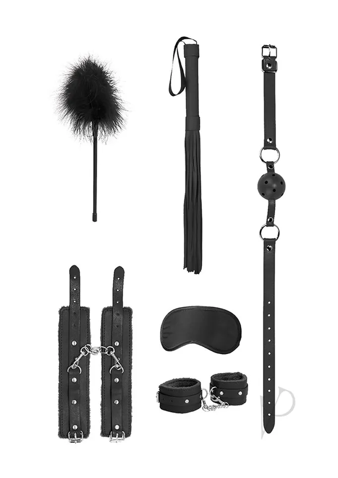 Ouch Couples Ouch Kits Beginners Bondage Kit 6pc Black Ouch Couples Ouch Kits Beginners Bondage Kit 6pc Black