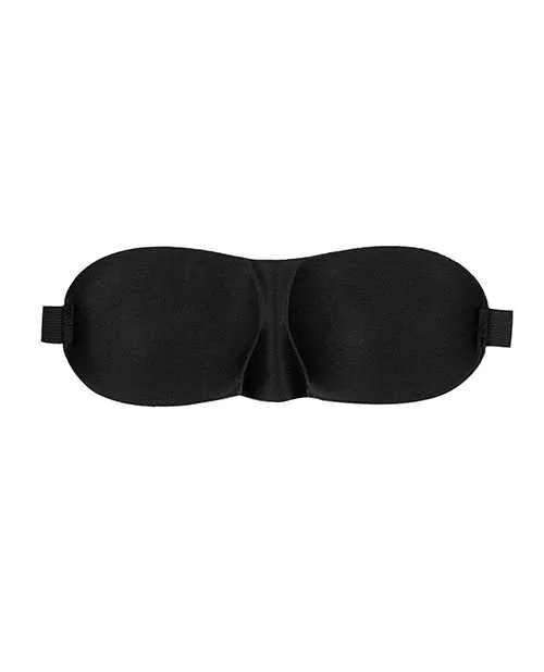 Ouch Couples Ouch Satin Curvy Eye Mask with Elastic Straps Black Ouch Couples Ouch Satin Curvy Eye Mask with Elastic Straps Black