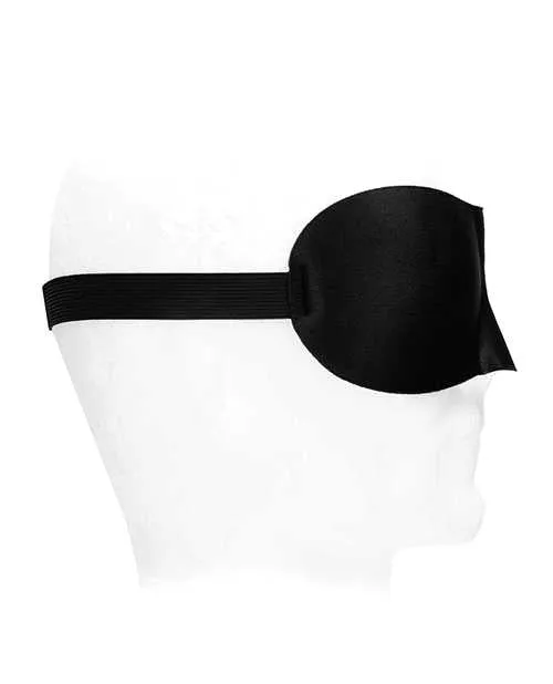 Ouch Couples Ouch Satin Curvy Eye Mask with Elastic Straps Black Ouch Couples Ouch Satin Curvy Eye Mask with Elastic Straps Black
