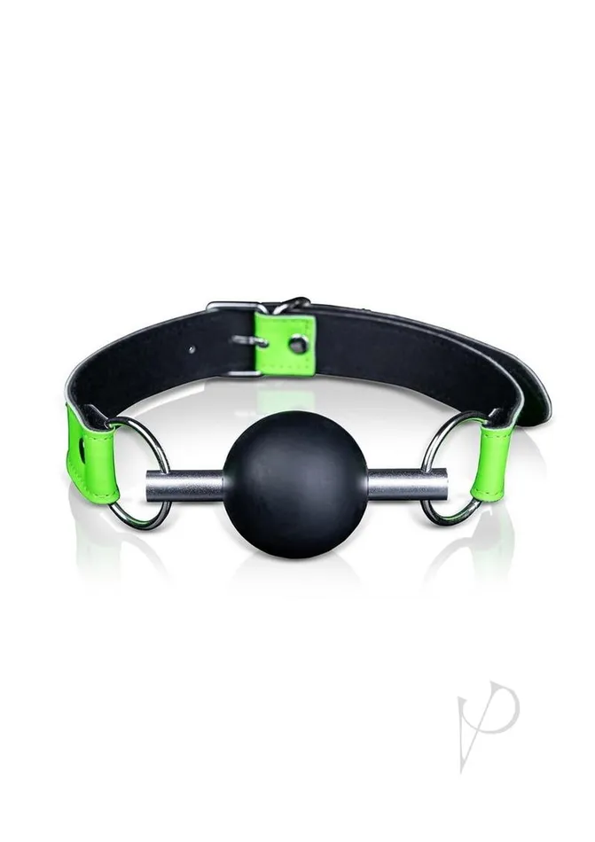 Ouch Dildos Ouch Solid Ball Gag Glow in the Dark Green Ouch Dildos Ouch Solid Ball Gag Glow in the Dark Green