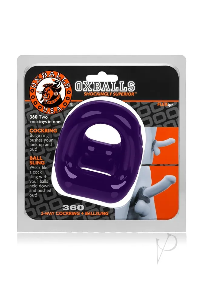 Oxballs Male Sex Toys Oxballs 360 2Way Cock Ring and Ball Sling Purple