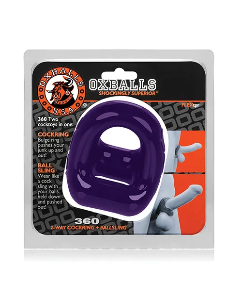 Oxballs Male Sex Toys Oxballs 360 2Way Cock Ring and Ball Sling Purple Oxballs Male Sex Toys Oxballs 360 2Way Cock Ring and Ball Sling Purple
