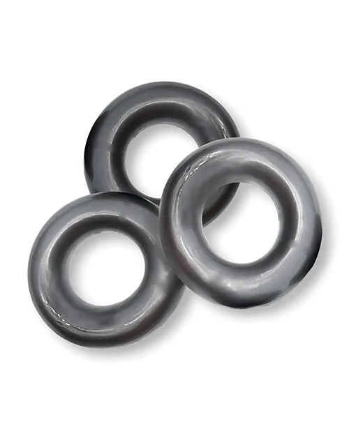 Oxballs Male Sex Toys Oxballs Fat Willy Jumbo Cock Ring 3 pack Steel