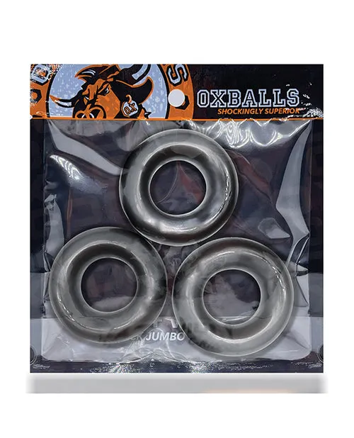 Oxballs Male Sex Toys Oxballs Fat Willy Jumbo Cock Ring 3 pack Steel