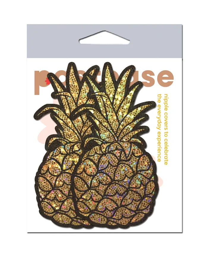 Pastease Premium Glitter Pineapple Gold OS Pastease Vibrators