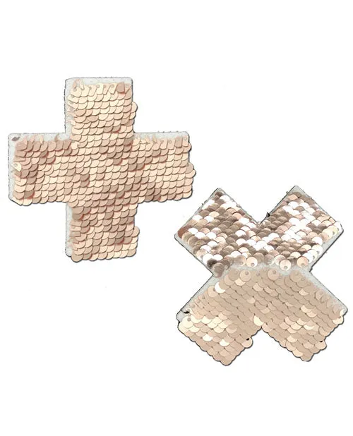 Pastease Vibrators Pastease Premium Color Changing Flip Sequins Cross Rose Gold OS Pastease Vibrators Pastease Premium Color Changing Flip Sequins Cross Rose Gold OS