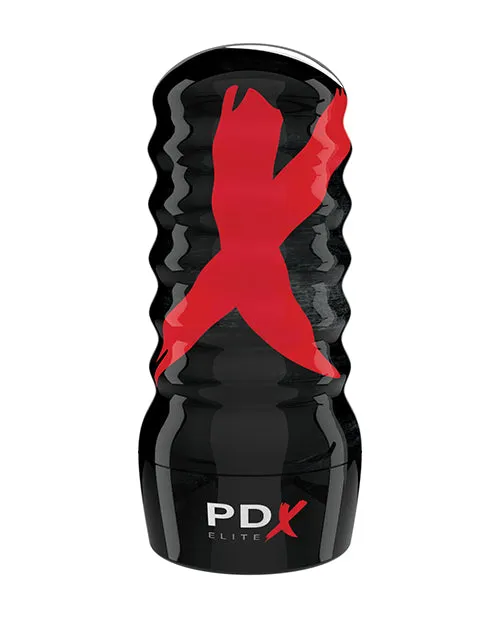 PDX Elite Air Tight Anal Masturbator Butt VanillaBlack Pdx Elite Male Sex Toys